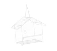 Baoblaze Window Bird Feeder Transparent Acrylique Bird House Bird Regarder 6.3x4.33x5.12 Conteneur de Nourriture extérieure pour extérieure