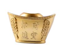 Baoblaze Yuan Bao Support pour Cure-Dents, Organiseur -Dents, Boîte à Cure-Dents Portable Feng Shui Chinois pour Table de Fête, Cuisine, Or