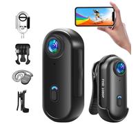 Baobylon Camera Sport,Caméra Corporelle étanche Magnétique,Mini Camera Sport Minicaméra Sportive WiFi,POV Pro Caméra Portable avec Clip Petite-caméra d'action,Caméra Casque pour la Moto et Le Vélo