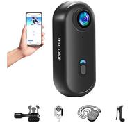 Baobylon Nouvelle Version Mini Caméra Sport 1080P WiFi Camera de Poche pour Casque Camera Vlog Pieton Étanche jusqu'à 30M pour Les Passionnés d'Aventure Accessoires Multifonctions