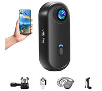 Baobylon Nouvelle Version Mini Caméra Sport 4K WiFi Camera de Poche pour Casque Camera Vlog Pieton Étanche jusqu'à 30M pour Les Passionnés d'Aventure Accessoires Multifonctions