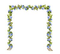 BAOCHADA Arche de mariage - Carré - En métal - Support de fond de ballon - Arche de fleurs de mariage - Arche de jardin - Arche en métal pour décoration de fête en plein air - 3 m x 3 m (doré)