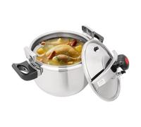 BAOCHADA Autocuiseur professionnel, 7-40 l, en acier inoxydable, avec fonctions de protection pour les familles nombreuses, idéal pour mijoter, cuire et cuisiner, passe au lave-vaisselle, résistant à