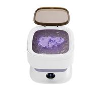 BAOCHADA Mini machine à laver portable, pliable, capacité de 10 l, moteur à turbine 320 tr/min, avec 3 programmes de lavage, idéale pour les voyages, le dortoir, le camping-car, les sous-vêtements