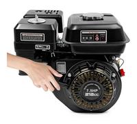 BAOCHADA Moteur à essence 4 temps 7,5 CV 212 cc OHV démarrage manuel pour | Réservoir de 3,6 l ≤ 365 g/kWh 3600 tr/min - Refroidissement par air - Trous de chaleur étanches - Alarme d'huile - Douille