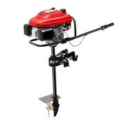BAOCHADA Moteur hors-bord 2 temps 5 CV avec système de transmission en continu et système de refroidissement par air, moteur à essence pour bateau de pêche gonflable, 3,5 kW 3600 tr/min