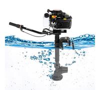 BAOCHADA Moteur hors-bord 55 cc 4 CV 4 temps avec transmission en continu et système d'allumage CDI, moteur à essence pour bateaux gonflables, bateaux de pêche, voiliers et petits yachts