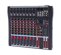 BAOCHADA Table de mixage audio professionnelle 8 canaux - Table de mixage stéréo en direct - Console de mixage audio stéréo - Avec USB et Bluetooth - Pour karaoké, DJ, studio