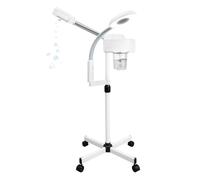 BAOCHADA Vapeur visage 2 en 1, 800 W avec lampe loupe LED 5 fois | Salon ozone Vapeur vertical pour le visage avec rotation à 360 degrés, brume chaude pour les maisons, les salons de beauté