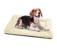 Baodan Lit lavable pour chiens de taille moyenne, 90 x 60 cm, coussin moelleux avec couverture antidérapante pour chiens, beige