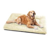 Baodan Lit pour chien de grande taille, lavable, 122 x 75 cm, super doux, avec dessous antidérapant, beige