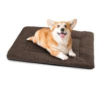 BaoDan Lit pour chiens petits lavables, 75 x 50 cm, coussin pour chiens, moelleux, avec partie inférieure antidérapante, lits pour chiens petits et moyens, couleur marron