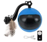 BAODBF Balle interactive pour chat - Stimulation de chasse - 5,5 cm - Jouet électronique pour chat - Avec télécommande - Jouet pour jouer avec un chat - Bleu