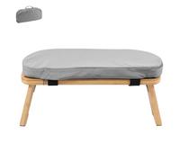 BAODBF Banc de méditation en bambou - Tabouret de méditation pliable antidérapant - Tabouret de prière avec coussin - Banc de yoga pour moments spirituels au quotidien - 43 x 19 x 17 cm - Gris