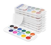 BAODBF Lot de 10 peintures aquarelles avec 10 couleurs et pinceaux, boîte de peinture aquarelle pour artistes, peintres amateurs et amateurs de peinture