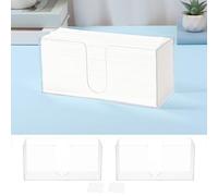 BAODBF Lot de 2 distributeurs de papier essuie-mains, porte-serviettes, en acrylique, transparents, pour serviettes en papier, plans de travail de cuisine, lavabos de salle de bain