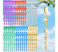 BAODBF Lot de 36 répulsifs contre les pigeons pour balcon - 30 cm - Réfléchissant - Spirale - Décoration pour balcon et jardin - Multicolore