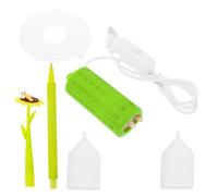 BAODBF Lot de 5 accessoires de peinture diamant avec tube, porte-stylo, perceuse, accessoires de peinture diamant pour bricolage de peinture diamant, broderie et outils pour ongles (vert)