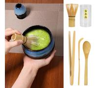 BAODBF Lot de 5 outils de fabrication de thé matcha - Fouet en poudre de thé vert - Coffre-fort - Boissons japonaises pour les amateurs de thé