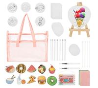BAODBF Magic Puffy Paint - Kit de peinture en mousse 3D pour enfants, avec 12 marqueurs de couleur et mini chevalet, Magic Puffy Paint Kit de peinture pour texture mousse