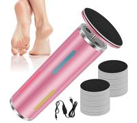 BAODBF Râpe électrique pour callosités mortes et fissurées, avec tête de ponçage de 60 pièces, appareil de pédicure pour soins quotidiens des pieds, rose