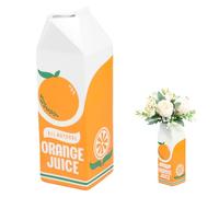 BAODBF Vase vintage orange Juice - 21,5 × 7 cm - Vase à fleurs - Vase à fleurs - Étagère de table - Vase en céramique pour la maison, la cuisine, le bureau