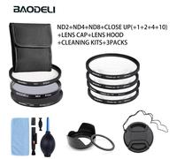 BAODELI-Ensemble de filtres d'objectif pour Nikon IL Sony,famille de filtres d'objectif,Nd Fld,Uv Macro Star ycin isatie,49mm,52mm,55mm,58mm,62mm,67mm,72mm,77mm,82mm,accessoires - Type [SET 2]-82mm