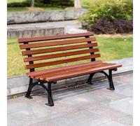 Baodiale Banc de Banc de Patio en Bois avec Dossier, siège d'amour en métal pour Porche, Cour de Parc