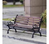 Baodiale Banc de Jardin Banc en Bois extérieur avec Dossier, siège d'amour en métal pour Patio, Parc, Cour