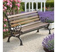 Baodiale Banc de Jardin en Alliage en Alliage en Alliage en Aluminium en Une Seule pièce avec Dossier, siège d'amour en métal pour Patio, Cour de Parc