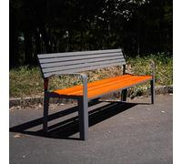 Baodiale Banc de Jardin en Bois 2-3 Places - 120/150 cm - Mobilier de Jardin Durable avec Dossier et accoudoirs ergonomiques pour Parc, terrasse, pelouse