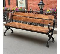 Baodiale Banc de Patio en Bois Massif à 2 Personnes, Banc de Jardin à Chaise Longue extérieure Toutes Saisons pour Jardin, Porche et Parc