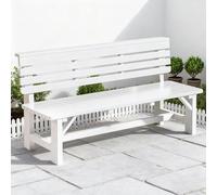 Baodiale Banc de terrasse en Bois Soild Banc de Jardin en Bois avec Dossier, 2 Personnes Amour siège pour Le Porche, Cour du Parc