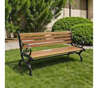 Baodiale Banc d'extérieur avec accoudoirs et Dossier incurvés, Banc de Jardin Robuste en Alliage de Zinc pour Jardin, Parc, Porche et pelouse