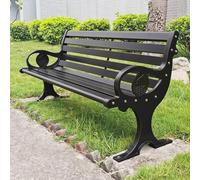 Baodiale Banc d'extérieur en Alliage d'aluminium Banc de Parc d'extérieur pour Jardin, Cour et Porche, accoudoirs incurvés avec Texture Lisse