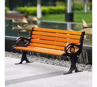 Baodiale Banc d'extérieur en Bois, Robuste et résistant aux intempéries, avec Pieds antidérapants, pour Jardin, allée, Parc et espaces commerciaux.