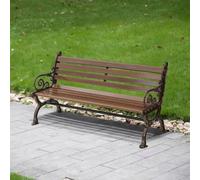 Baodiale Banc d'extérieur pour 2 à 3 Personnes, Causeuse de Patio Toutes Saisons avec Dossier, Banc de Jardin en Aluminium moulé pour terrasse, Cour, Piscine