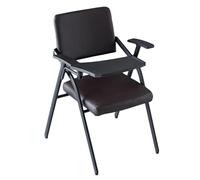 Baodiale Chaise de Bureau en Simili Cuir avec Bureau attaché for Adultes - Chaise Pliante Ergonomique avec Tableau d'écriture for Salle de conférence, réunion, Utilisation étudiante