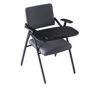 Baodiale Chaise de Bureau en Simili Cuir avec Bureau attaché for Adultes - Chaise Pliante Ergonomique avec Tableau d'écriture for Salle de conférence, réunion, Utilisation étudiante