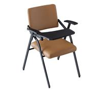 Baodiale Chaise de Bureau en Simili Cuir avec Bureau attaché for Adultes - Chaise Pliante Ergonomique avec Tableau d'écriture for Salle de conférence, réunion, Utilisation étudiante