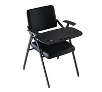 Baodiale Chaise de Bureau en Simili Cuir avec Bureau attaché for Adultes - Chaise Pliante Ergonomique avec Tableau d'écriture for Salle de conférence, réunion, Utilisation étudiante