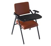 Baodiale Chaise de Bureau en Simili Cuir avec Bureau attaché for Adultes - Chaise Pliante Ergonomique avec Tableau d'écriture for Salle de conférence, réunion, Utilisation étudiante