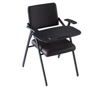 Baodiale Chaise de Bureau en Simili Cuir avec Bureau attaché for Adultes - Chaise Pliante Ergonomique avec Tableau d'écriture for Salle de conférence, réunion, Utilisation étudiante