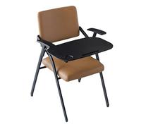 Baodiale Chaise de Bureau en Simili Cuir avec Bureau attaché for Adultes - Chaise Pliante Ergonomique avec Tableau d'écriture for Salle de conférence, réunion, Utilisation étudiante