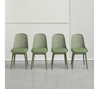 Baodiale Chaise de Salle à Manger de Style Moderne, Chaise Longue en Plastique de Style Mid-Century Modern for Cuisine, Salle à Manger, Chambre, Salon, Ensemble de 4 chaises d'appoint(Green)