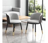 Baodiale Chaises de Salle à Manger Modernes du Milieu du siècle avec Dossier, Ensemble de 2 chaises de Salle à Manger en Similicuir, chaises de Cuisine à Coussin Moelleux avec Repose-Pieds