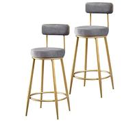 Baodiale Ensemble de 2 tabourets de Bar à Hauteur de comptoir, Repose-Pieds et Base dorés de 25,6 po pour Bar, chaises de Cuisine de comptoir et chaises de Bar à Domicile,