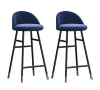 Baodiale Ensemble de 2 tabourets de Bar en Velours avec Dossier et Repose-Pieds, Hauteur comptoir, pour îlot de Cuisine, Salle à Manger ou Bistro.