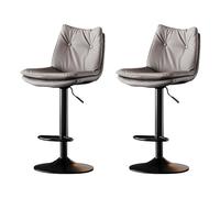 Baodiale Ensemble de 2 tabourets de Bar pivotants à 360° avec Dossier et Repose-Pieds, réglables, pour pub, Cuisine ou café.