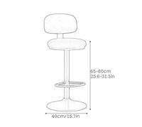 Baodiale Ensemble de 3 tabourets de Bar pivotants à 360° en Velours avec Pieds en métal et Repose-Pieds, Hauteur réglable, pour îlot de Cuisine ou Bistro.